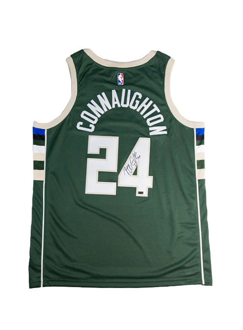 Signed Nike 2022 Icon Edition Pat Connaughton Milwaukee Bucks Swingman Jersey