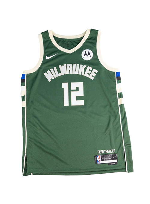 Signed Nike 2022 Icon Edition Taurean Prince Milwaukee Bucks Swingman Jersey - Image 3
