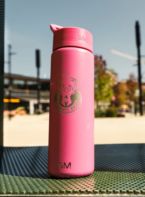 Simple Modern Breast Cancer Awareness Milwaukee Bucks 22 oz. Summit Water Bottle