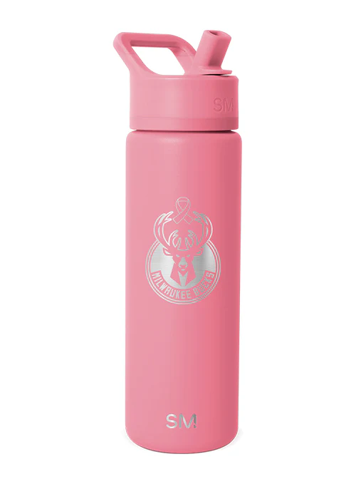 Simple Modern Breast Cancer Awareness Milwaukee Bucks 22 oz. Summit Water Bottle - Image 2