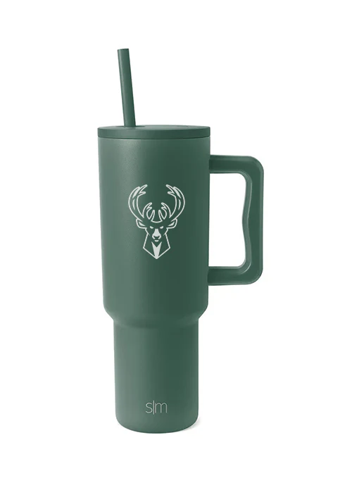 Simple Modern Trek 40oz Forest Green Milwaukee Bucks Tumbler