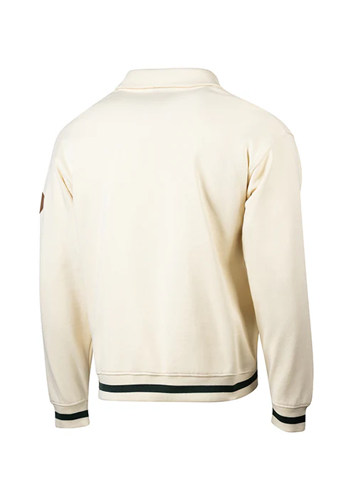 Bucks In Six Leather Ball Milwaukee Bucks 1/2 Zip Sweatshirt - Image 2