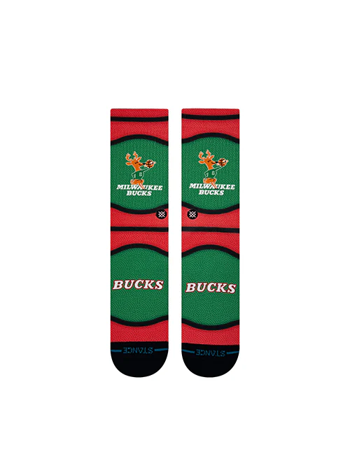 Stance HWC '68 Mini Ball Milwaukee Bucks Crew Sock - Image 2