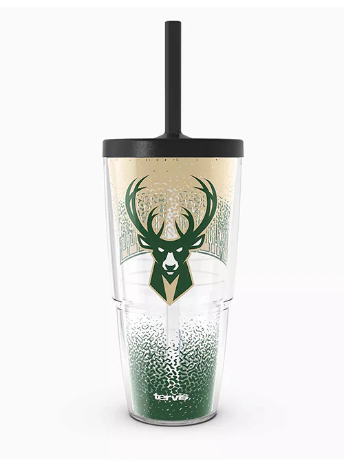 Tervis 24oz Milwaukee Bucks Defend Straw Top Tumbler