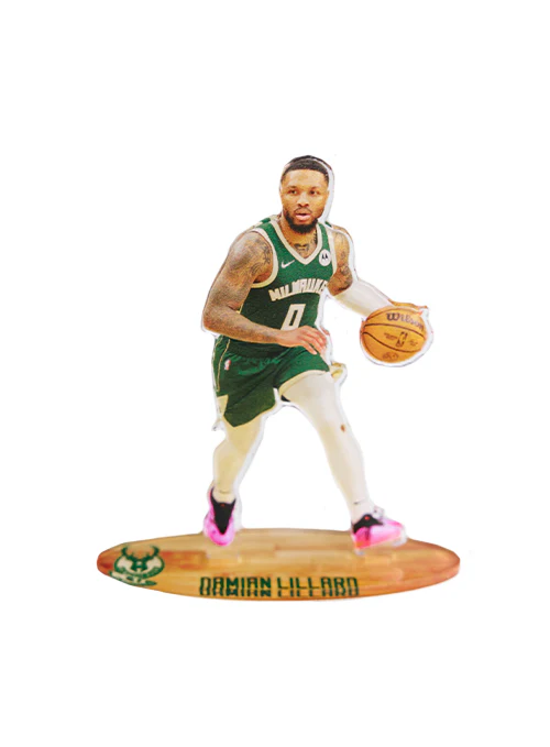 The Highland Mint Damian Lillard Milwaukee Bucks Acrylic Player Stand - Image 2