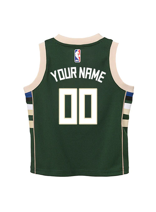 Toddler Nike 2022 Icon Edition Custom Milwaukee Bucks Swingman Jersey