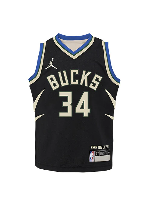Toddler Jordan 2022 Statement Edition Giannis Milwaukee Bucks Replica Jersey - Image 2