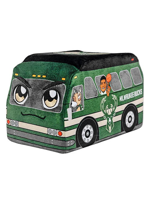 Uncanny Brands Milwaukee Bucks 8'' Giannis and Damian Bus Plush Toy