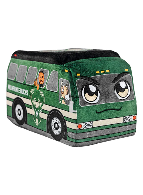 Uncanny Brands Milwaukee Bucks 8'' Giannis and Damian Bus Plush Toy - Image 2