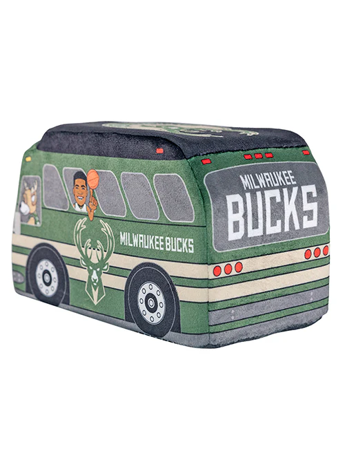 Uncanny Brands Milwaukee Bucks 8'' Giannis and Damian Bus Plush Toy - Image 4