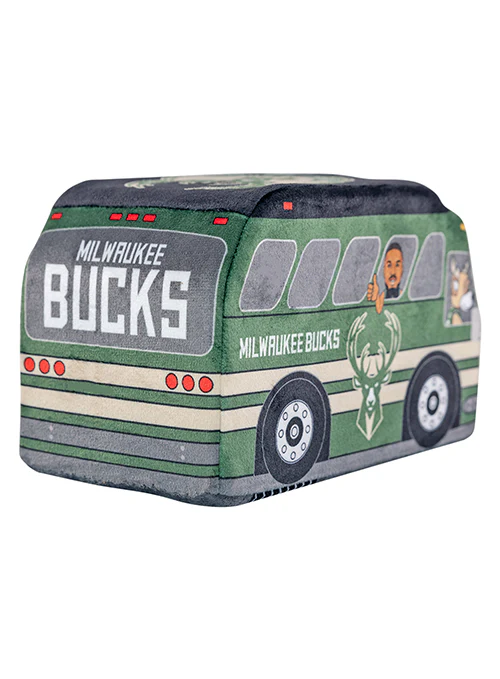Uncanny Brands Milwaukee Bucks 8'' Giannis and Damian Bus Plush Toy - Image 5
