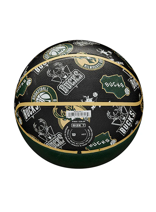 Wilson All Over Print Milwaukee Bucks Full Basketball - Image 2