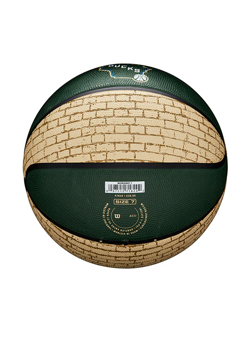 Wilson Cream Brick Milwaukee Bucks Full Basketball - Image 5
