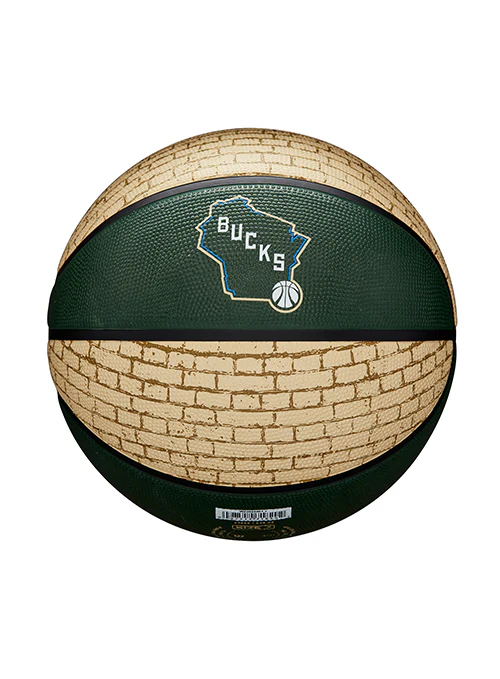 Wilson Cream Brick Milwaukee Bucks Full Basketball - Image 6