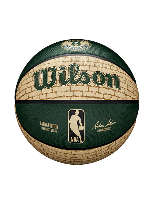 Wilson Cream Brick Milwaukee Bucks Full Basketball - Image 7