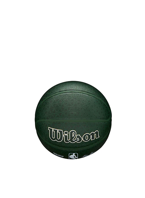 Wilson Forge Print Green Milwaukee Bucks Mini Basketball - Image 5