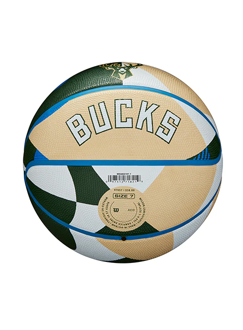 Wilson Geo Pattern Milwaukee Bucks Full Basketball - Image 7