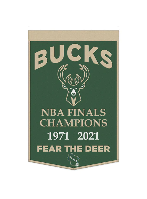Wincraft 24''x38'' Wool Milwaukee Bucks Champions Banner