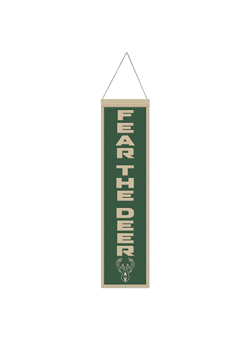 Wincraft 8''x32'' Wool Milwaukee Bucks Fear The Deer Banner