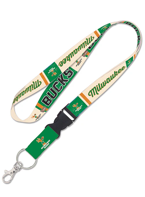 Wincraft HWC '68 Script Milwaukee Bucks Lanyard