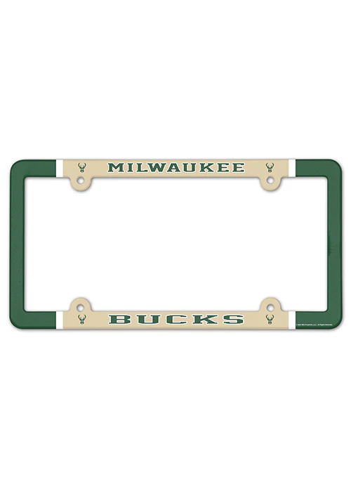 Wincraft Wordmark Milwaukee Bucks Plastic License Plate Frame