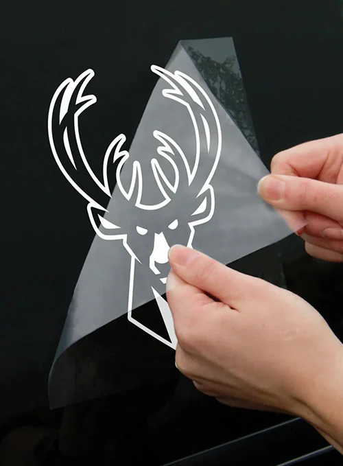 Wincraft White Lined Icon Logo Milwaukee Bucks Decal - Image 2