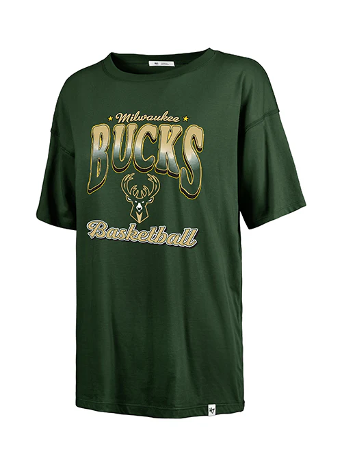 Women's '47 Brand Sadie Vibe Check Milwaukee Bucks T-Shirt