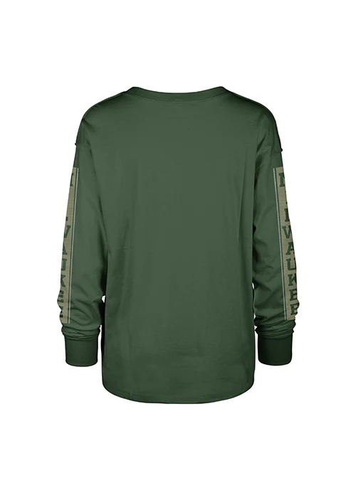 Women's '47 Brand Frankie Tomcat Soa Milwaukee Bucks Long Sleeve T-Shirt - Image 2