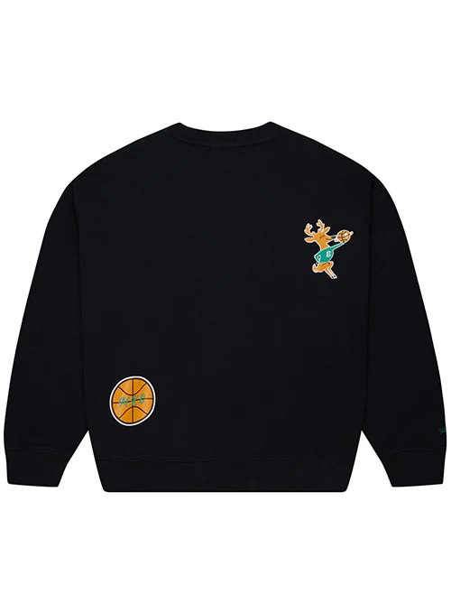 Women's Mitchell & Ness HWC '68 Founded Milwaukee Bucks Crewneck Sweatshirt - Image 4