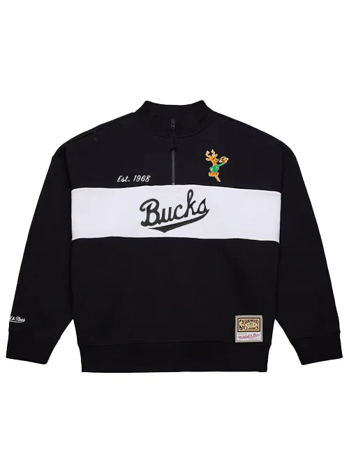 Women's Mitchell & Ness HWC '68 Class Milwaukee Bucks 1/4 Zip