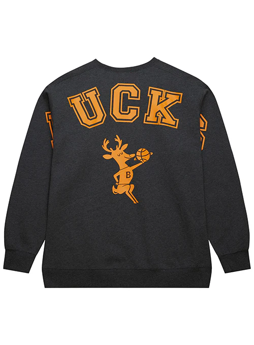 Women's Mitchell & Ness HWC '68 Milwaukee Bucks Oversized Crewneck Sweatshirt - Image 2