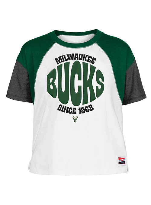 Women's New Era Wrapped Milwaukee Bucks T-shirt