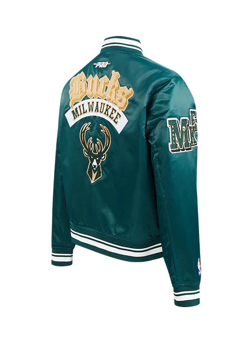 Women's Pro Standard Best of Milwaukee Bucks Satin Jacket - Image 4