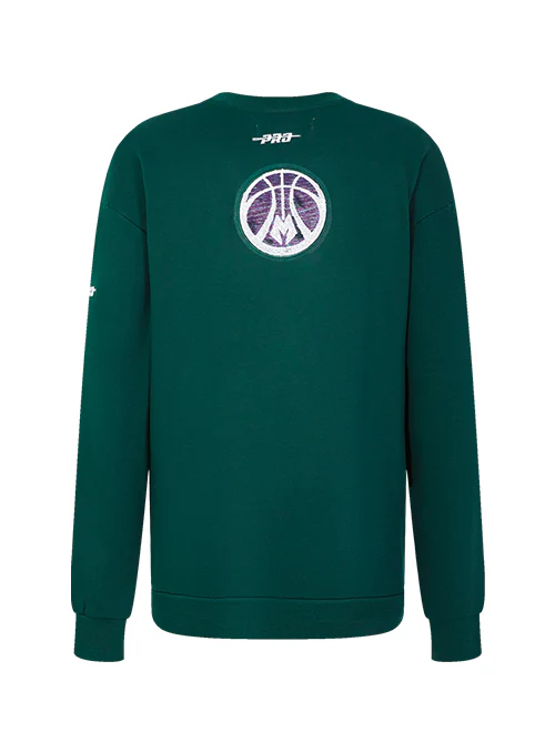 Women's Pro Standard City Lights Milwaukee Bucks Crewneck Sweatshirt - Image 2