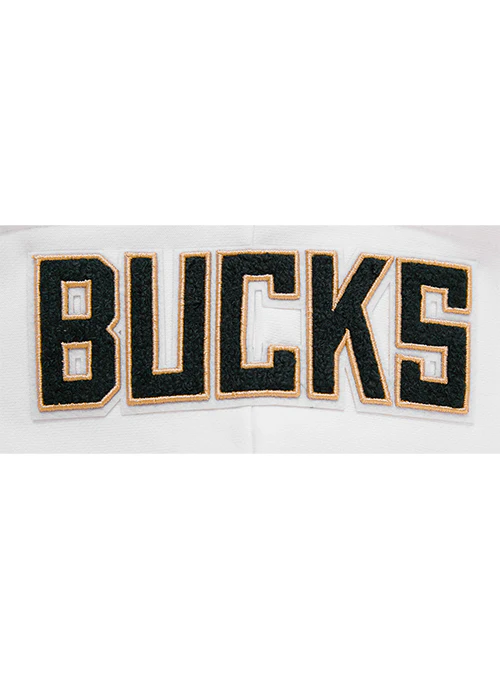 Women's Pro Standard Classic White Milwaukee Bucks Hooded Sweatshirt - Image 3