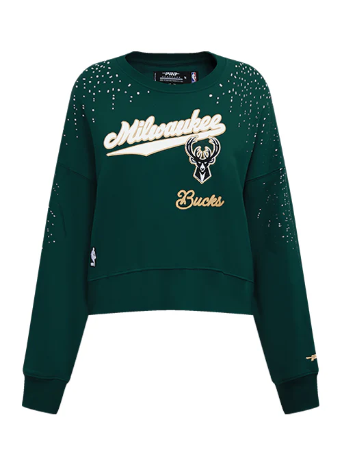Women's Pro Standard Legacy Milwaukee Bucks Crewneck Sweatshirt