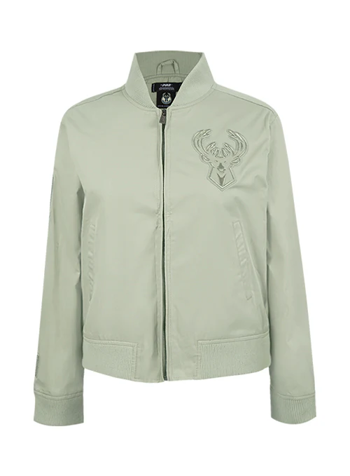 Women's Pro Standard Neutral Milwaukee Bucks Twill Jacket