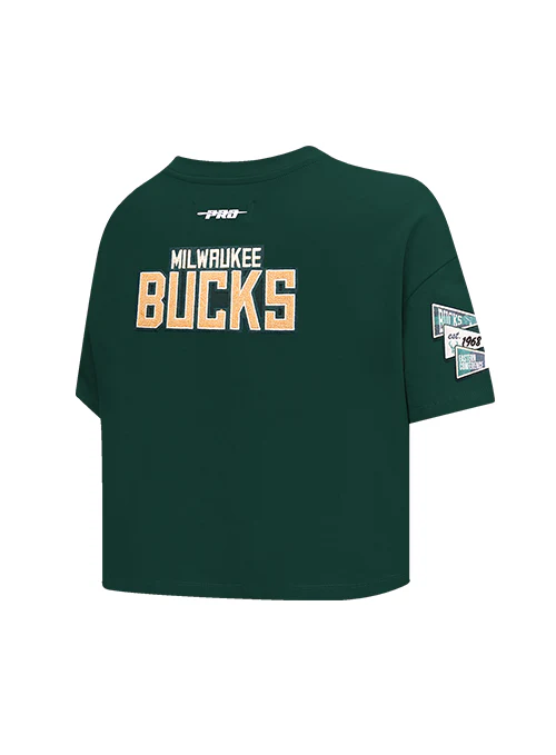 Women's Pro Standard Pennants Milwaukee Bucks Boxy T-Shirt - Image 2