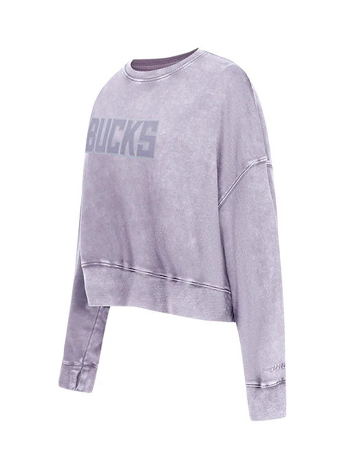 Women's Pro Standard Street Team Milwaukee Bucks Crewneck Sweatshirt - Image 2