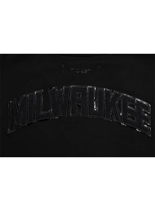 Women's Pro Standard Triple Black Milwaukee Bucks T-Shirt Dress - Image 6