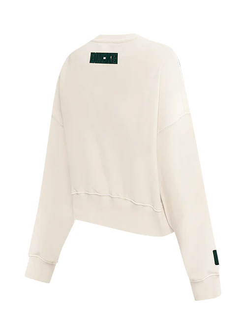 Women's Pro Standard Triple Tonal Milwaukee Bucks Crewneck Sweatshirt - Image 4