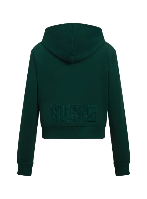 Women's Pro Standard Triple Tonal Milwaukee Bucks Full Zip Hooded Sweatshirt - Image 2
