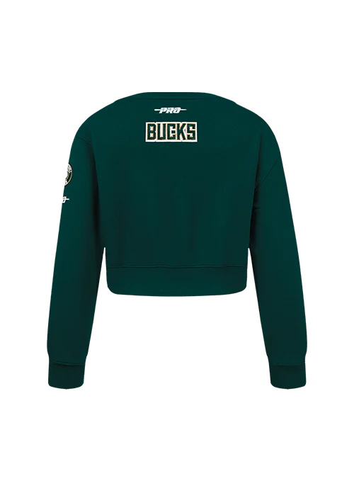 Youth Girl's Pro Standard Classic Milwaukee Bucks Crewneck Sweatshirt - Image 3