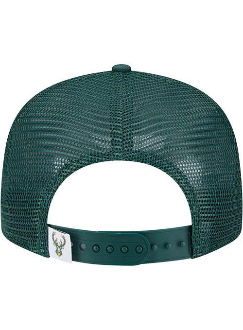 Youth New Era 9Fifty Milwaukee Bucks Trucker Snapback Hat - Image 4