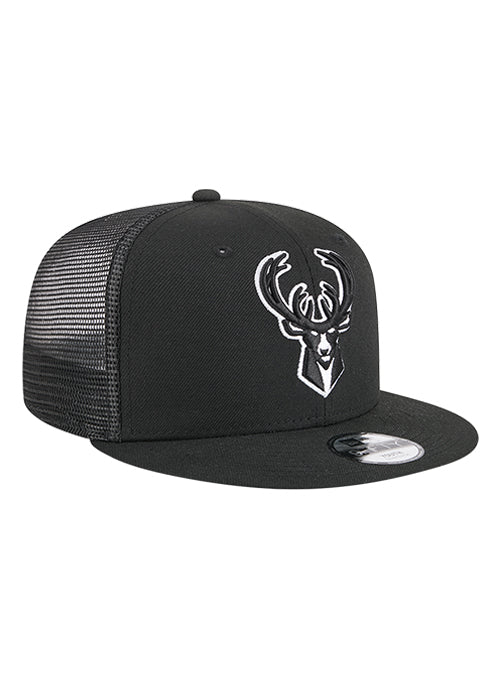 Youth New Era 9Fifty Tonal Milwaukee Bucks Trucker Snapback Hat - Image 2