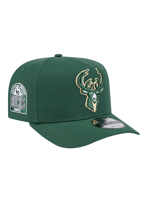 Youth New Era 9Seventy Conference Patch Milwaukee Bucks Snapback Hat - Image 2