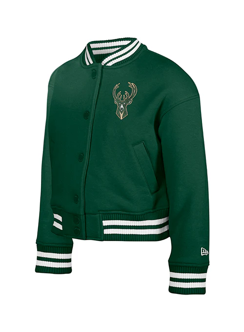 Youth New Era Varsity Milwaukee Bucks Fleece Jacket