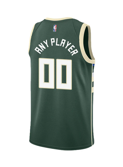 Youth Nike 2022 Icon Edition Custom Milwaukee Bucks Swingman Jersey - Image 2