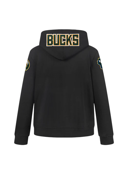 Youth Pro Standard Classic Black Milwaukee Bucks Hooded Sweatshirt - Image 2