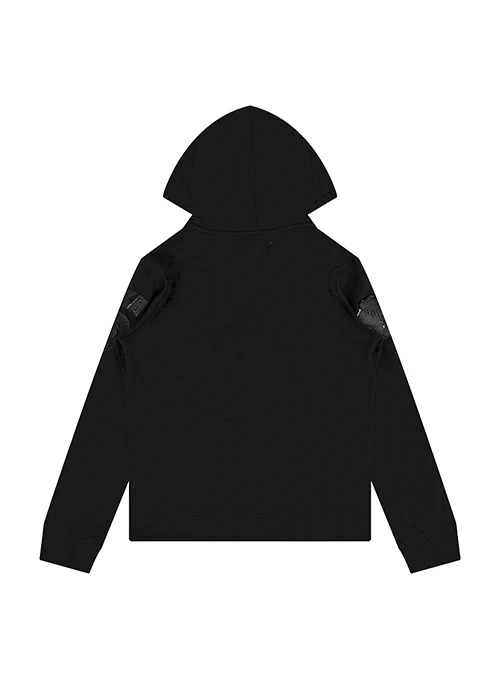 Youth Pro Standard Triple Black Milwaukee Bucks Full Zip Hooded Sweatshirt - Image 2